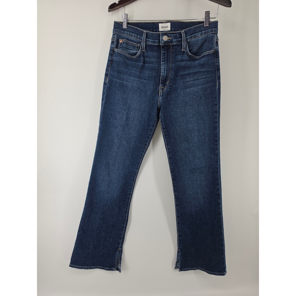 Hudson Blair High-Rise Bootcut Jeans Dancing Queen Blue Side Slit Size 30